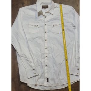 Wrangler Retro Premium Western Shirt 2XLT Tall White Striped Pearl Snap